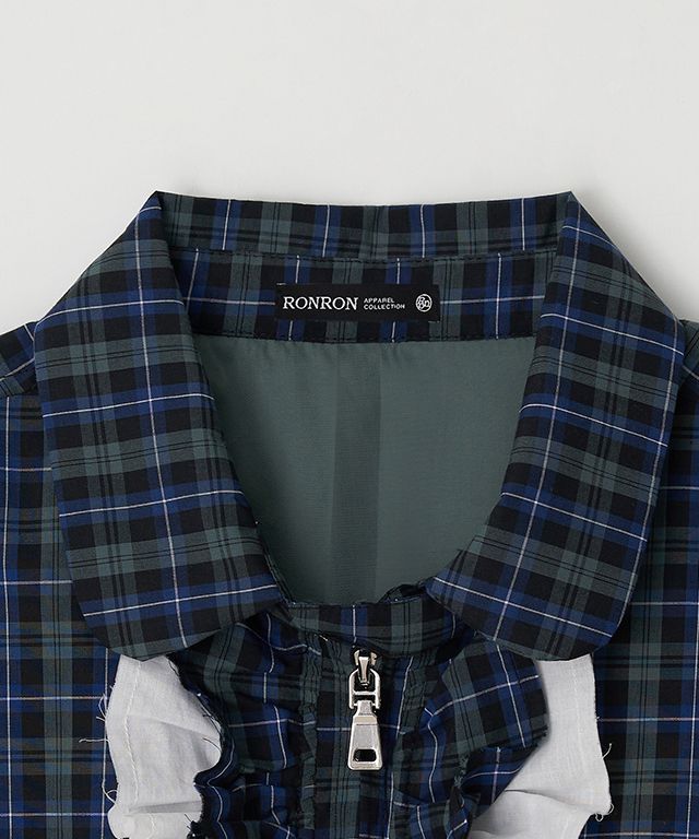 ブルゾン RONRON VINTAGE RUFFLE BLOUSON 5BJH735 MUSINSA | RONRON VINTAGE RUFFLE BLOUSON GREEN CHECK