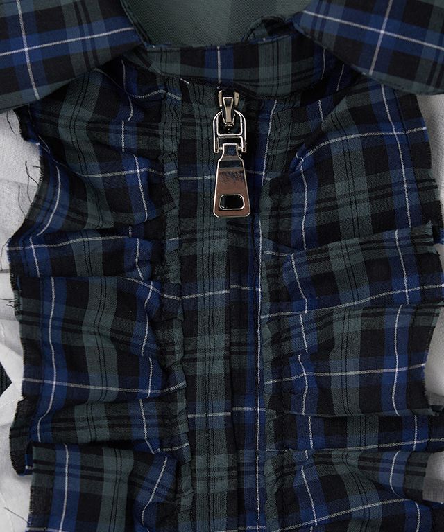 ★RONRON★ VINTAGE RUFFLE BLOUSON RONRON VINTAGE RUFFLE BLOUSON GREEN CHECK – SeoulSeoul