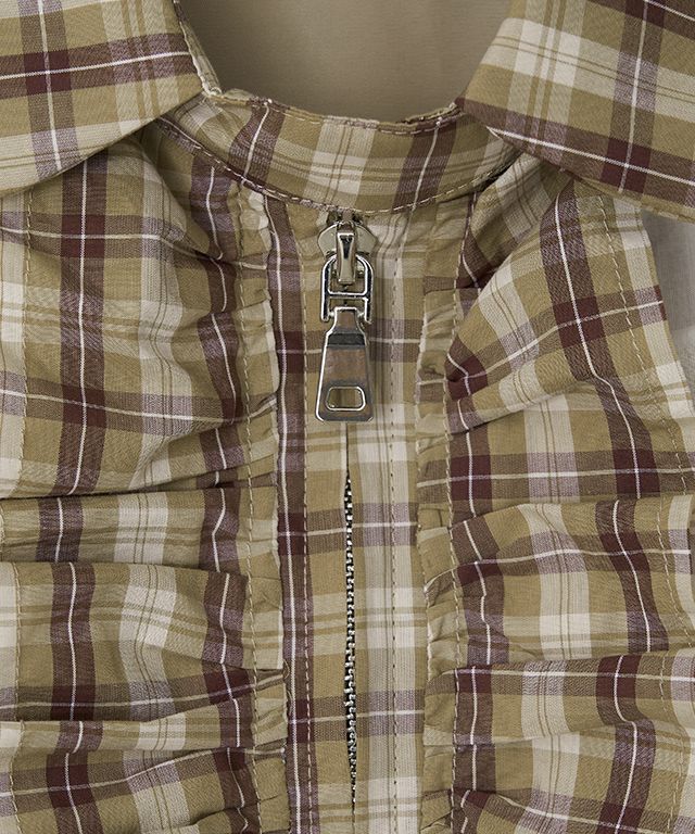 MUSINSA公式 | RONRON VINTAGE RUFFLE BLOUSON YELLOW CHECK