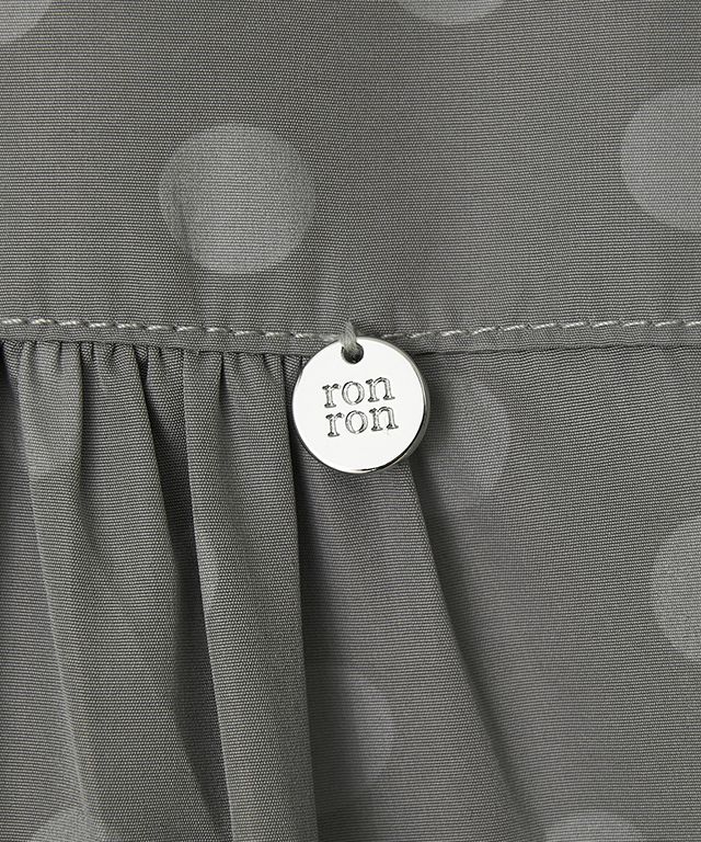 [RONRON] DOT PENDANT FRILL HOODIE WIND ジャンパー★25SS★ MUSINSA公式 | RONRON DOT PENDANT FRILL HOODIE WIND JUMPER GREY