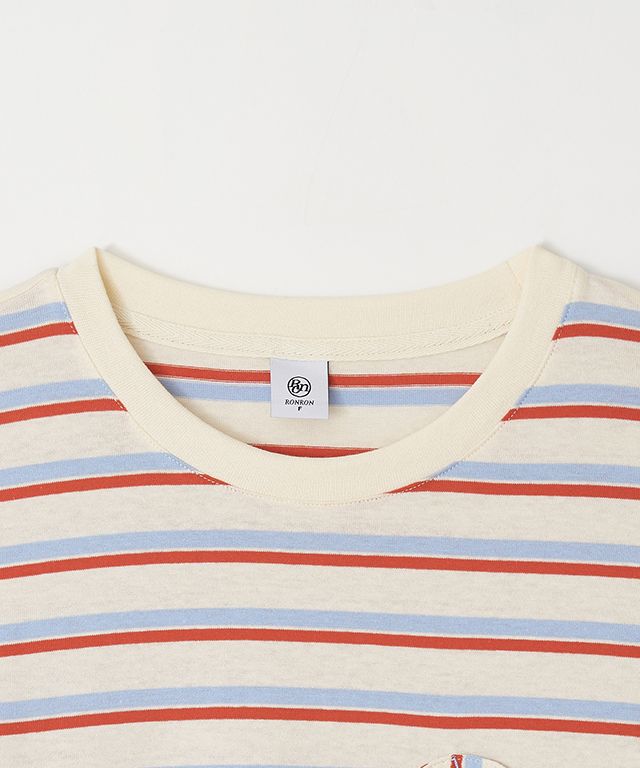 MUSINSA公式 | RONRON MULTI STRIPE HEART POCKET OVER FIT LONG