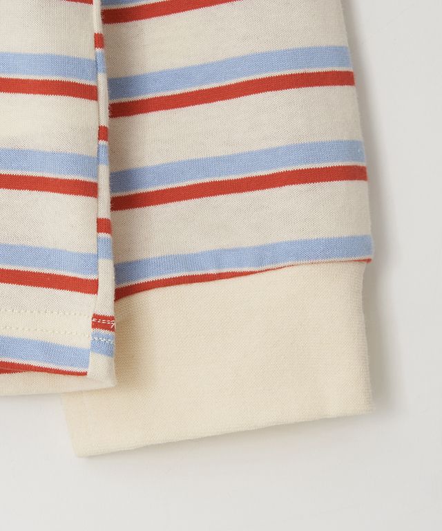 Tシャツ・カットソー RONRON MULTI STRIPE HEART POCKET OVER FIT LONG SLEEVE RONRON MULTI STRIPE HEART POCKET OVER FIT LONG SLEEVE T