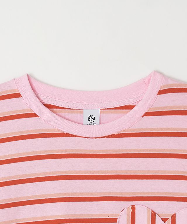 MUSINSA公式 | RONRON MULTI STRIPE HEART POCKET OVER FIT LONG