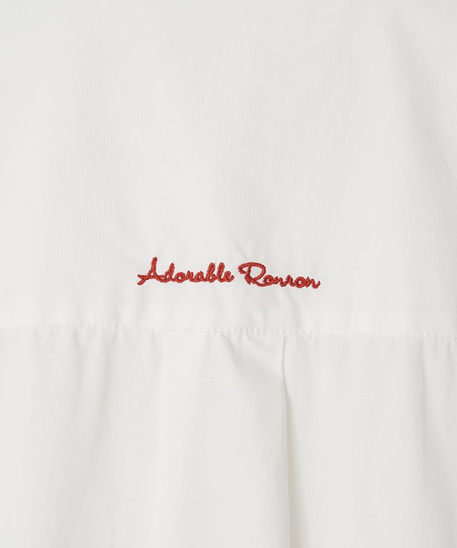 MUSINSA | RONRON STITCH HEART POCKET OVER FIT SHIRT WHITE
