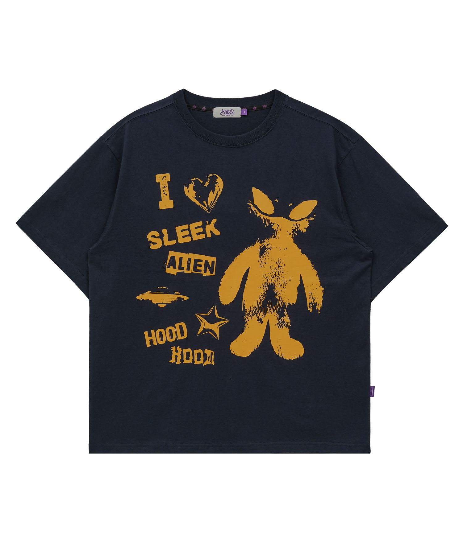 HOODHOOD ♥ Alien Stamp Overfit Short Sleeve T-shirt MUSINSA | HOODHOOD Alien Stamp Overfit Short Sleeve T-shirt Navy