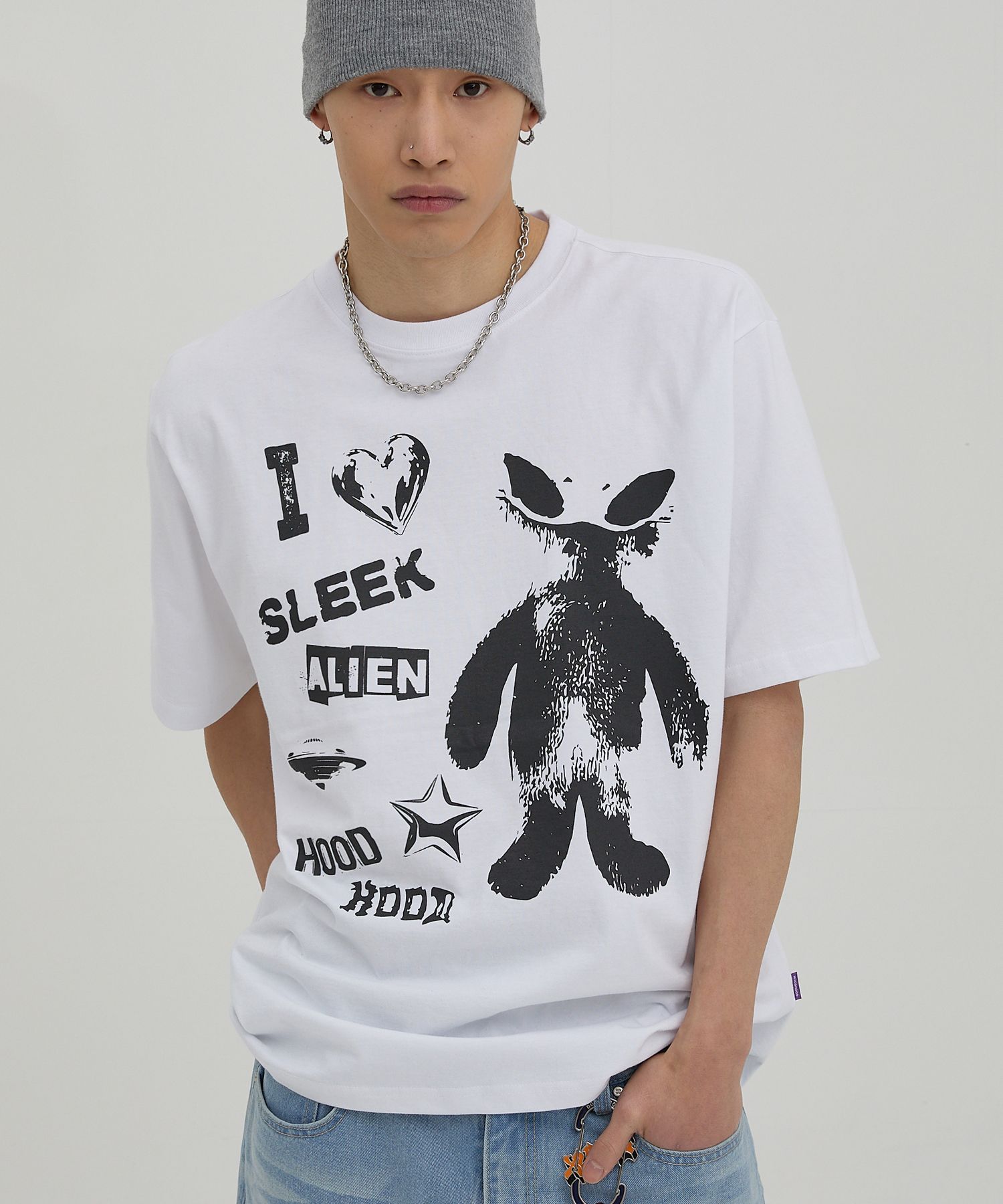 HOODHOOD ♥ Alien Stamp Overfit Short Sleeve T-shirt MUSINSA | HOODHOOD Alien Stamp Overfit Short Sleeve T-shirt