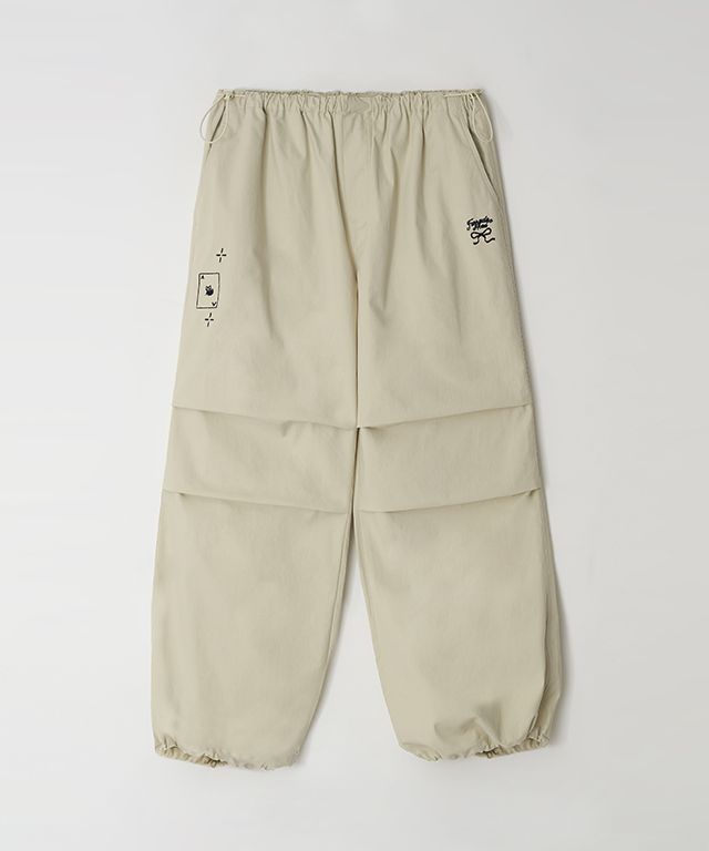 ★2025FW新作★RONRON★DRAWING STITCH PARACHUTE PANTS MUSINSA | RONRON DRAWING STITCH PARACHUTE PANTS BEIGE