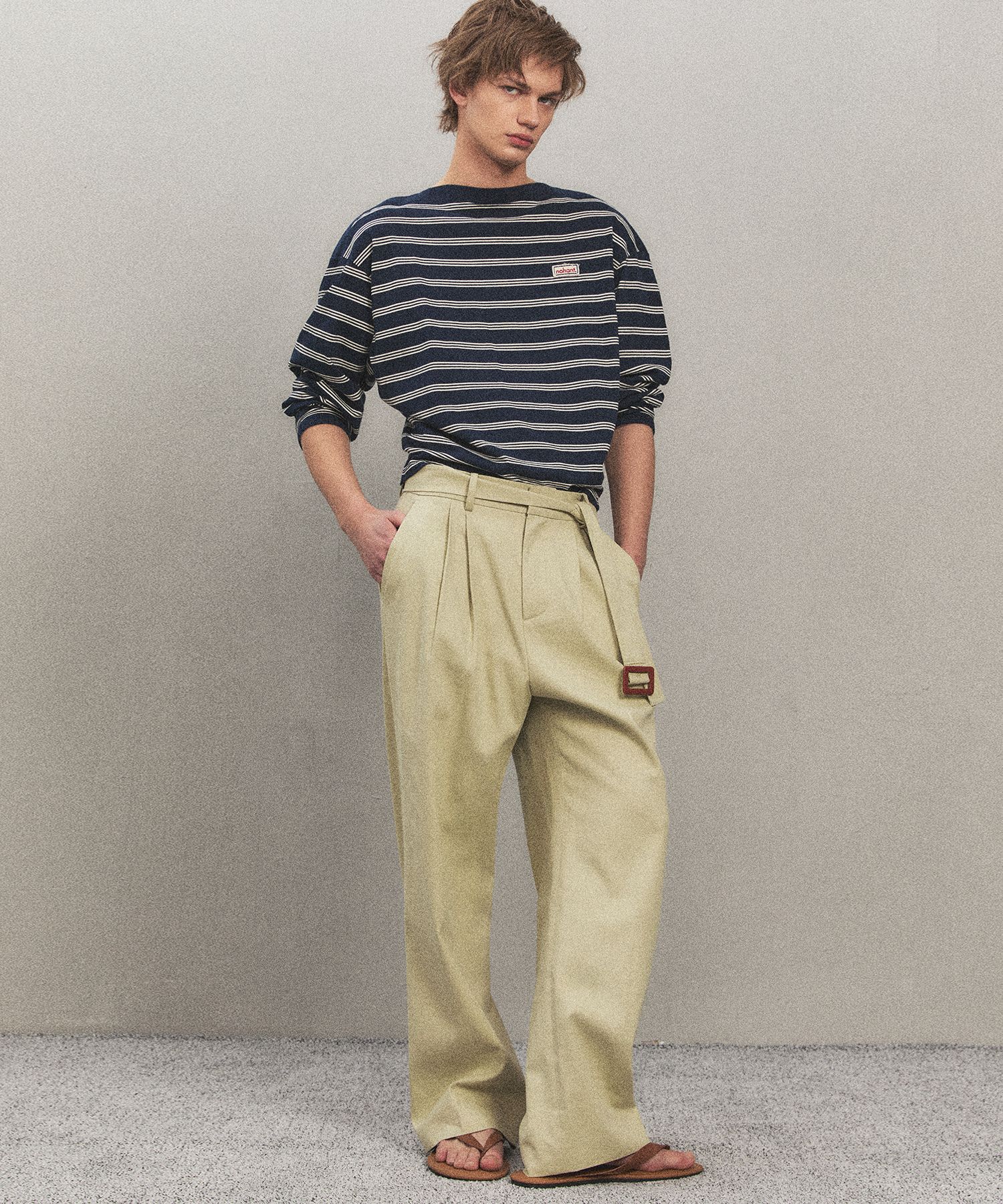 ★NOHANT★MULTI STRIPE BOAT NECK T-SHIRT MUSINSA公式 | NOHANT MULTI STRIPE BOAT NECK T-SHIRT NAVY