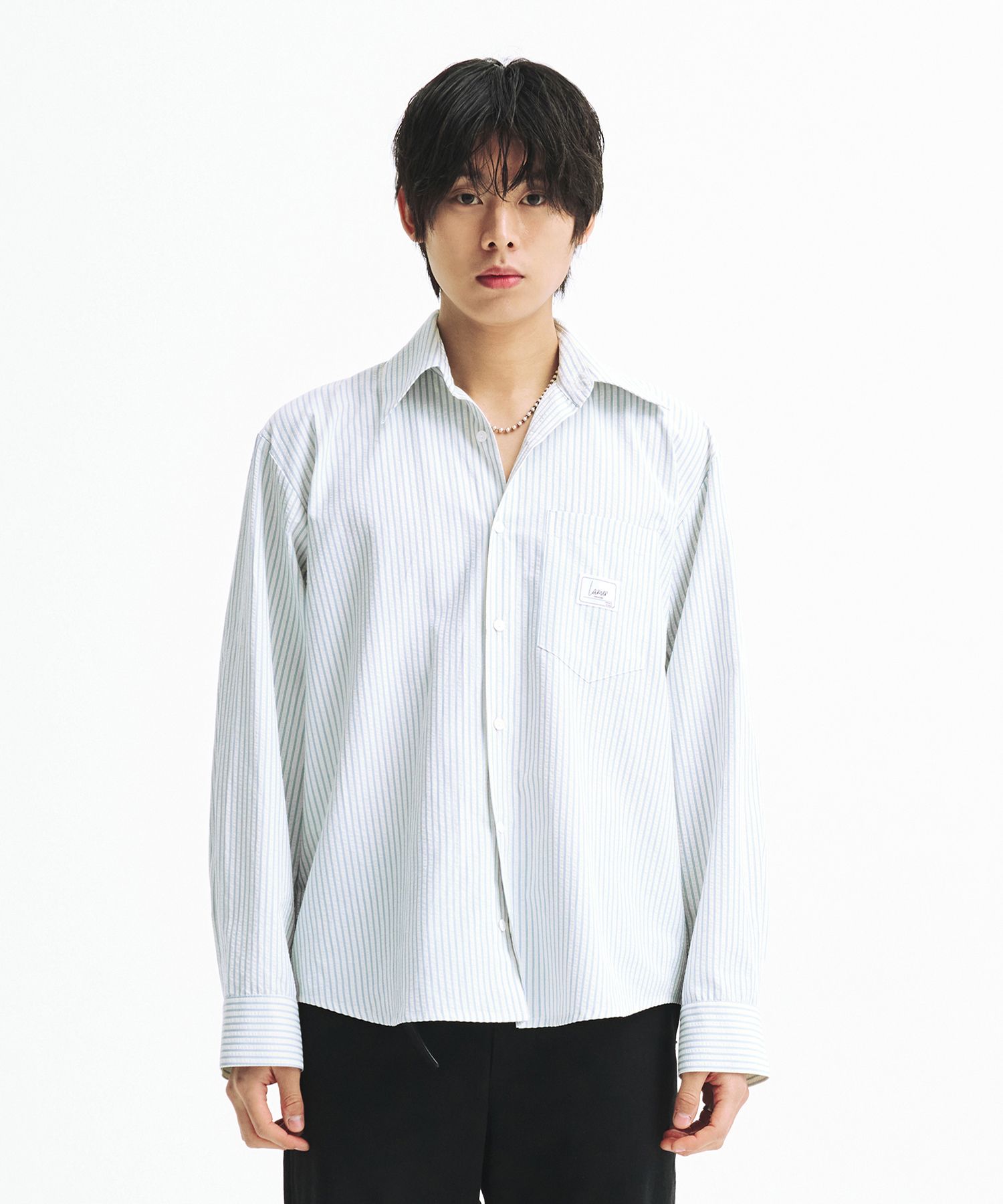 MUSINSA公式 | LA MER MA MAISON ラベルクラシックシャツストライプ