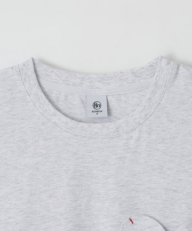 MUSINSA公式 | RONRON HEART POCKET OVER FIT SHORT SLEEVE T