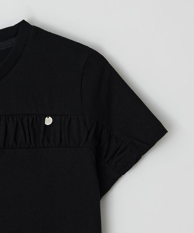 RONRON★韓国★人気★PENDANT CRINKLE CROP T SHIRT 半袖Tシャツ MUSINSA公式 | RONRON PENDANT CRINKLE CROP T SHIRT BLACK