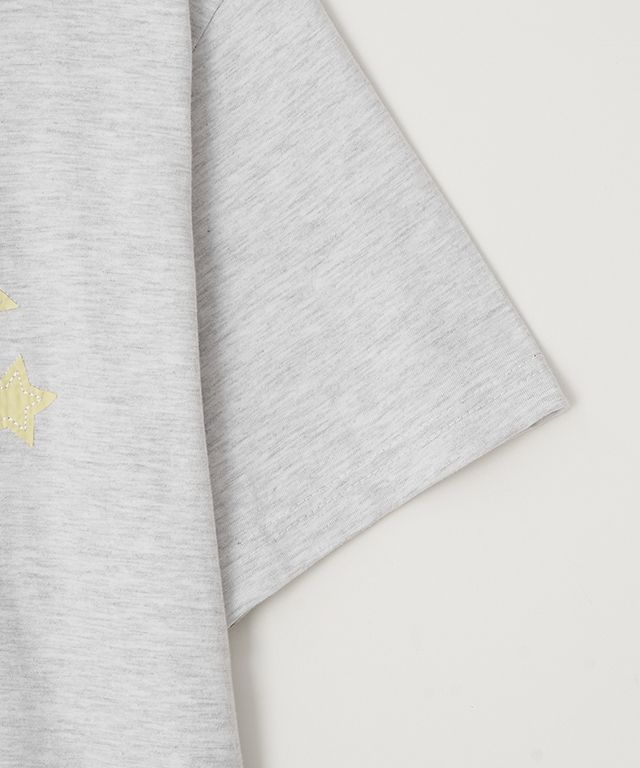 MUSINSA公式 | RONRON 88 STAR MIXED APPLIQUE OVER FIT T SHIRT