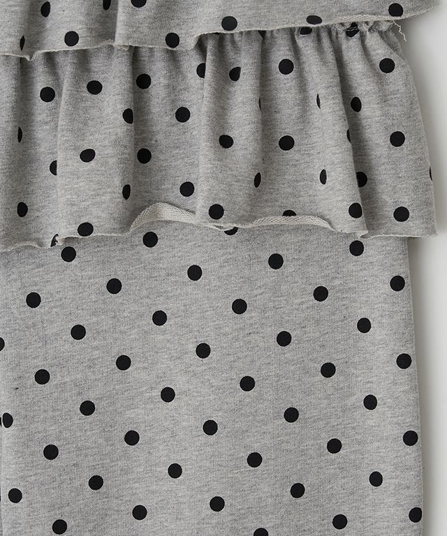 MUSINSA公式 | RONRON DOT CANCAN RUFFLE LAYERED PANTSKIRT