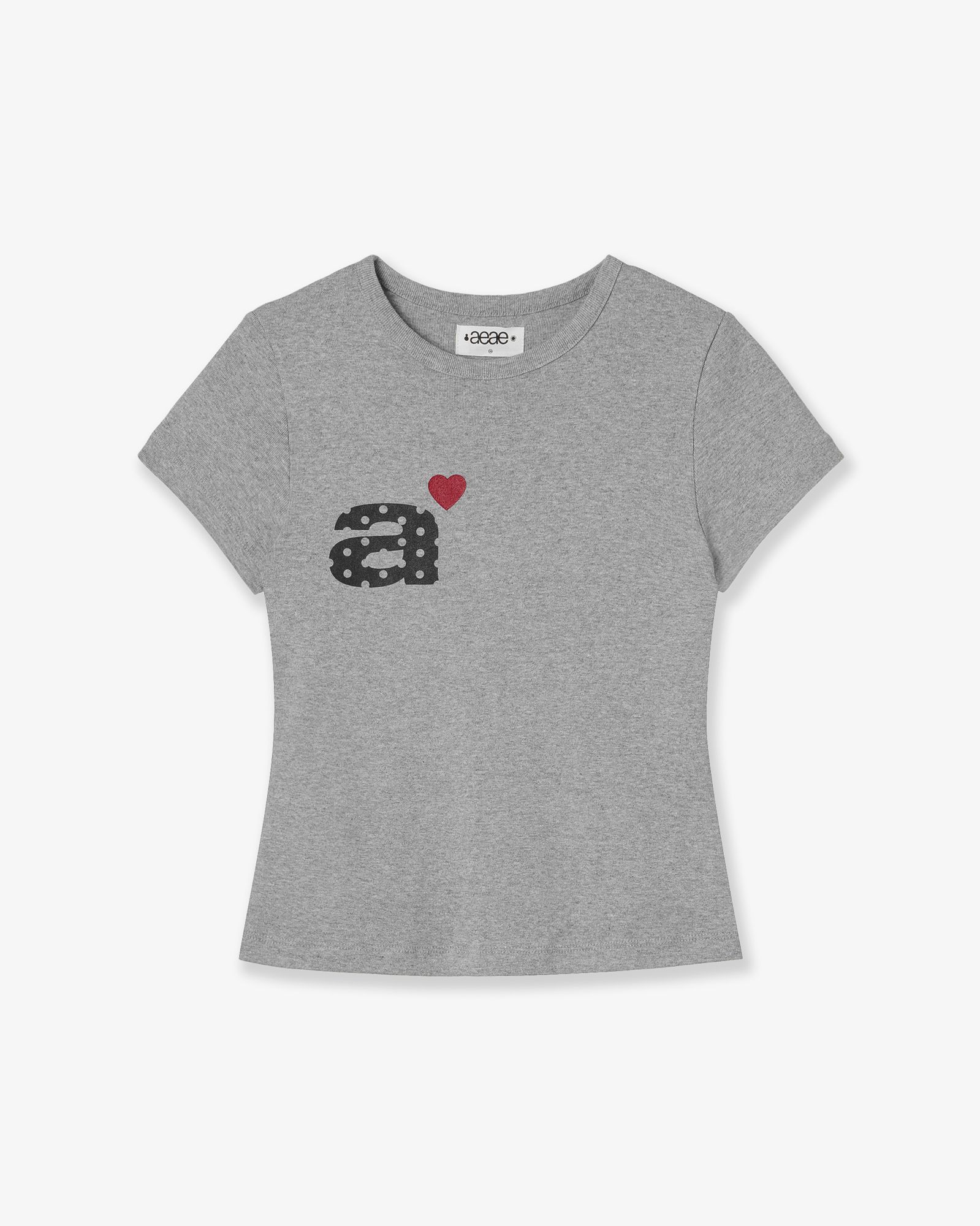 Tシャツ・カットソー AEAE DOT SMALL LETTER TEE MELANGE GREY AE45SWTS013MNG MUSINSA | AEAE DOT SMALL LETTER TEE [MELANGE GREY]
