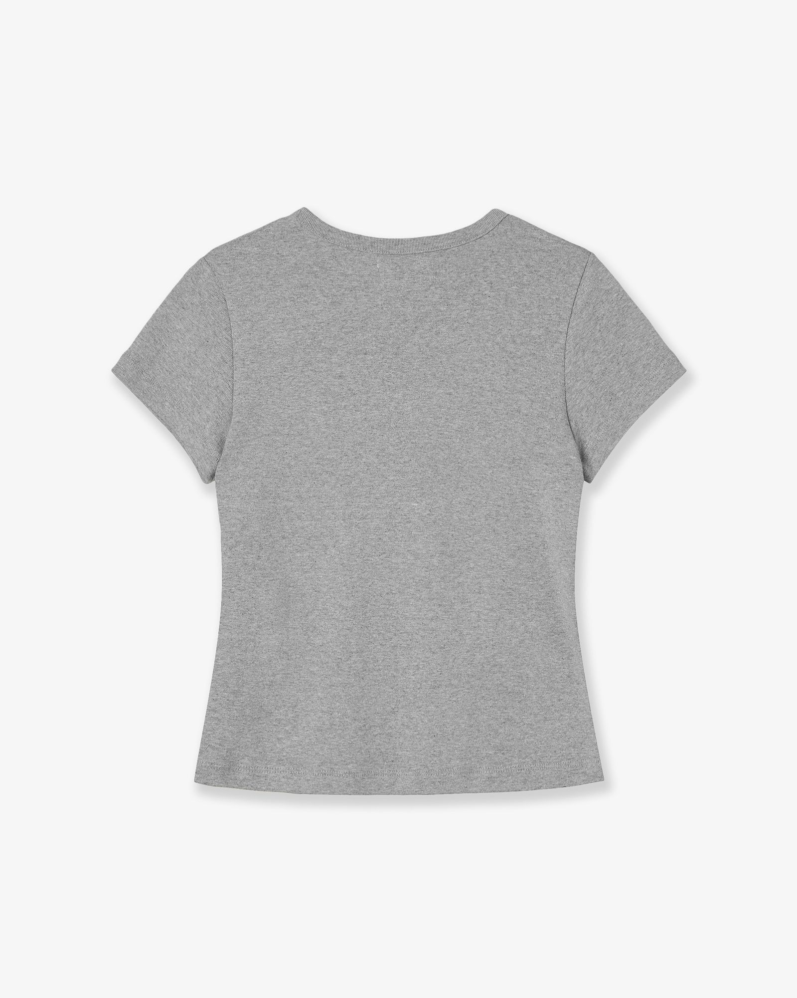 MUSINSA | AEAE DOT SMALL LETTER TEE [MELANGE GREY]