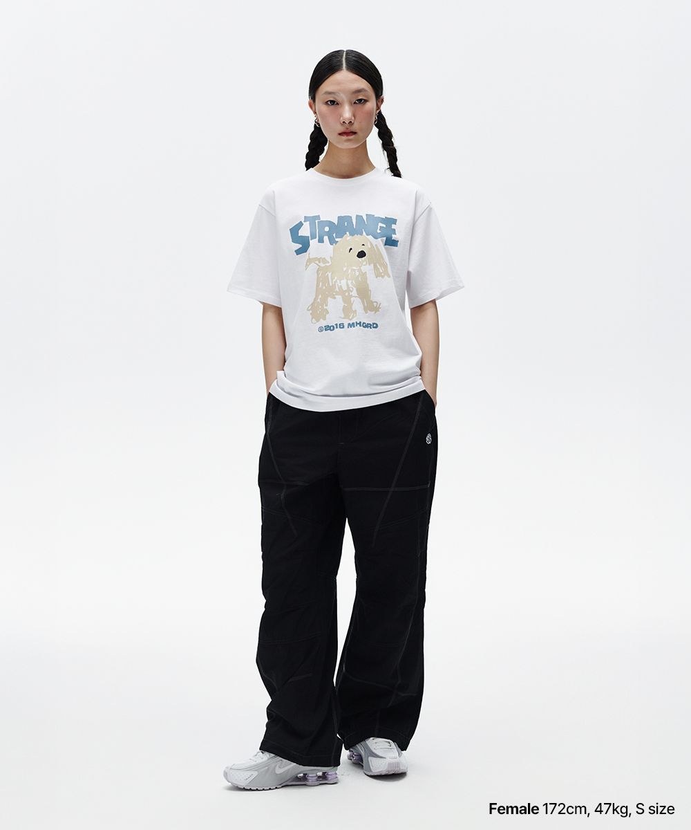 MUSINSA | MAHAGRID STRANGE PUPPY TEE CHARCOAL(MG2FMMT506A)