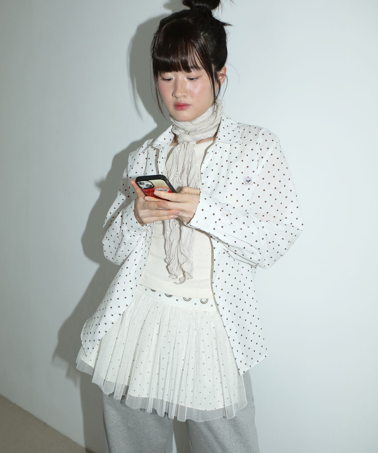 【NOFFICIALNOFFICE】POLKA DOT TULLE LAYERD BELT SKIRT MUSINSA | NOFFICIALNOFFICE Polka Dot Tulle Layered Belt