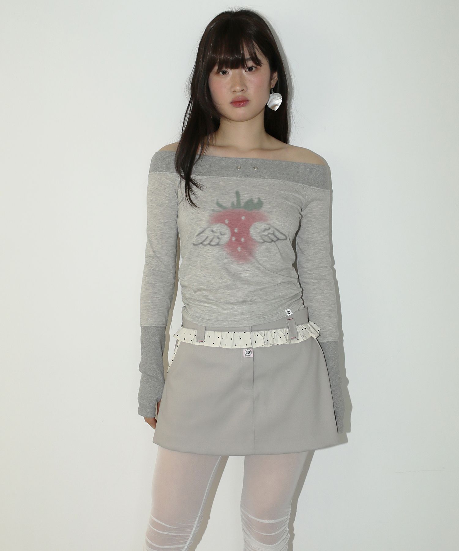 MUSINSA | NOFFICIALNOFFICE Strawberry Angel Off Shoulder Top