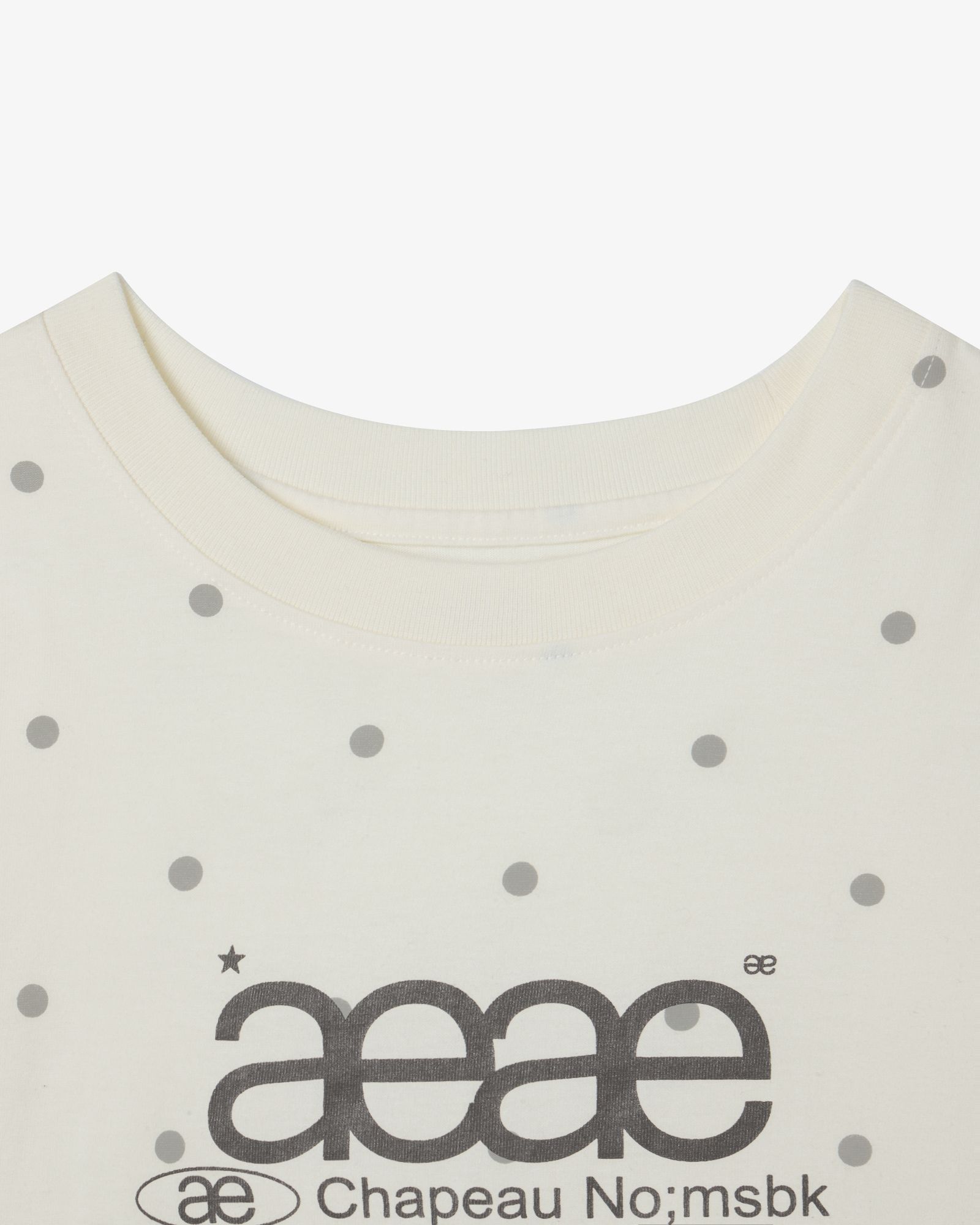 MUSINSA公式 | AEAE WEB LOGO DOT CROP T-SHIRTS [CREAM]