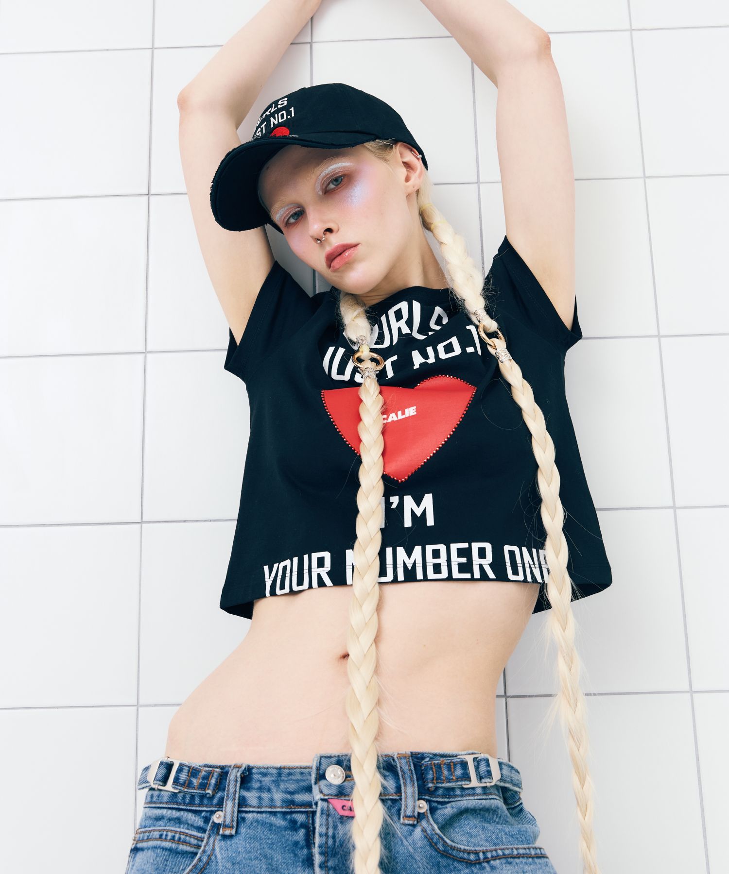 Tシャツ・カットソー [As If CALIE] GURLS JUST T-SHIRT : 3color MUSINSA公式 | ASIF CALIE GURLS JUST T-SHIRT BLACK