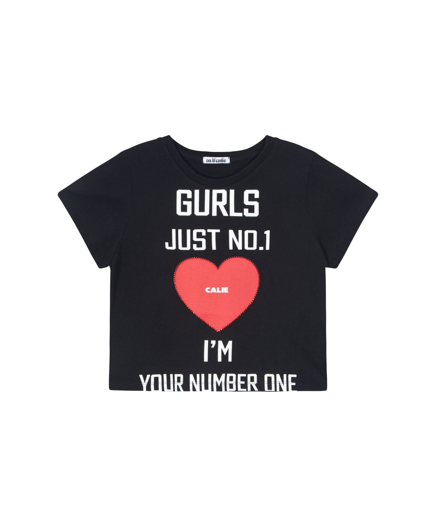 Tシャツ・カットソー [As If CALIE] GURLS JUST T-SHIRT : 3color MUSINSA公式 | ASIF CALIE GURLS JUST T-SHIRT BLACK