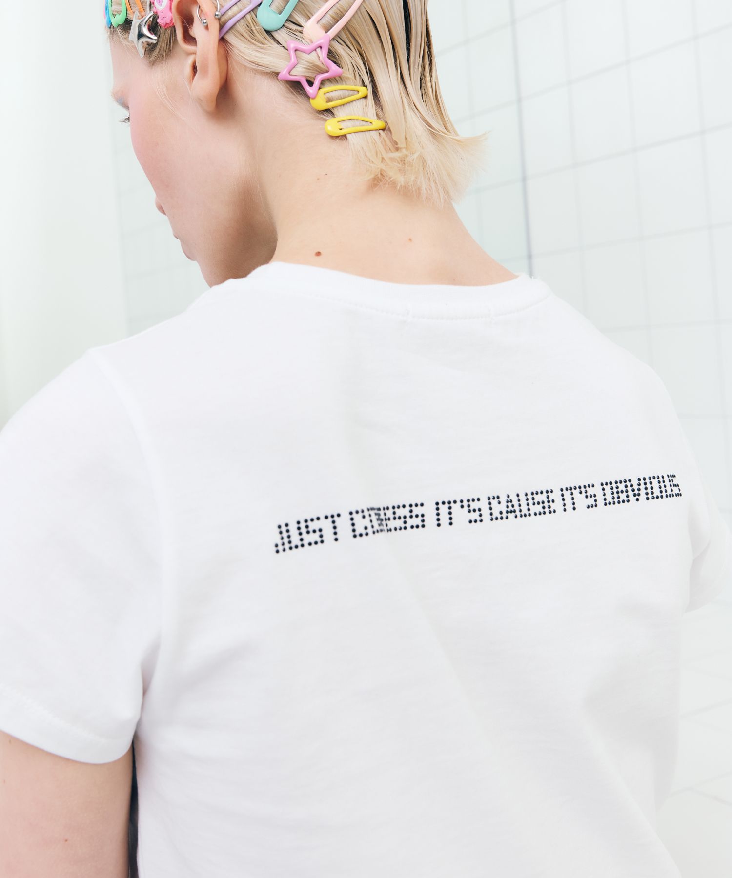 MUSINSA | ASIF CALIE GURLS JUST T-SHIRT WHITE