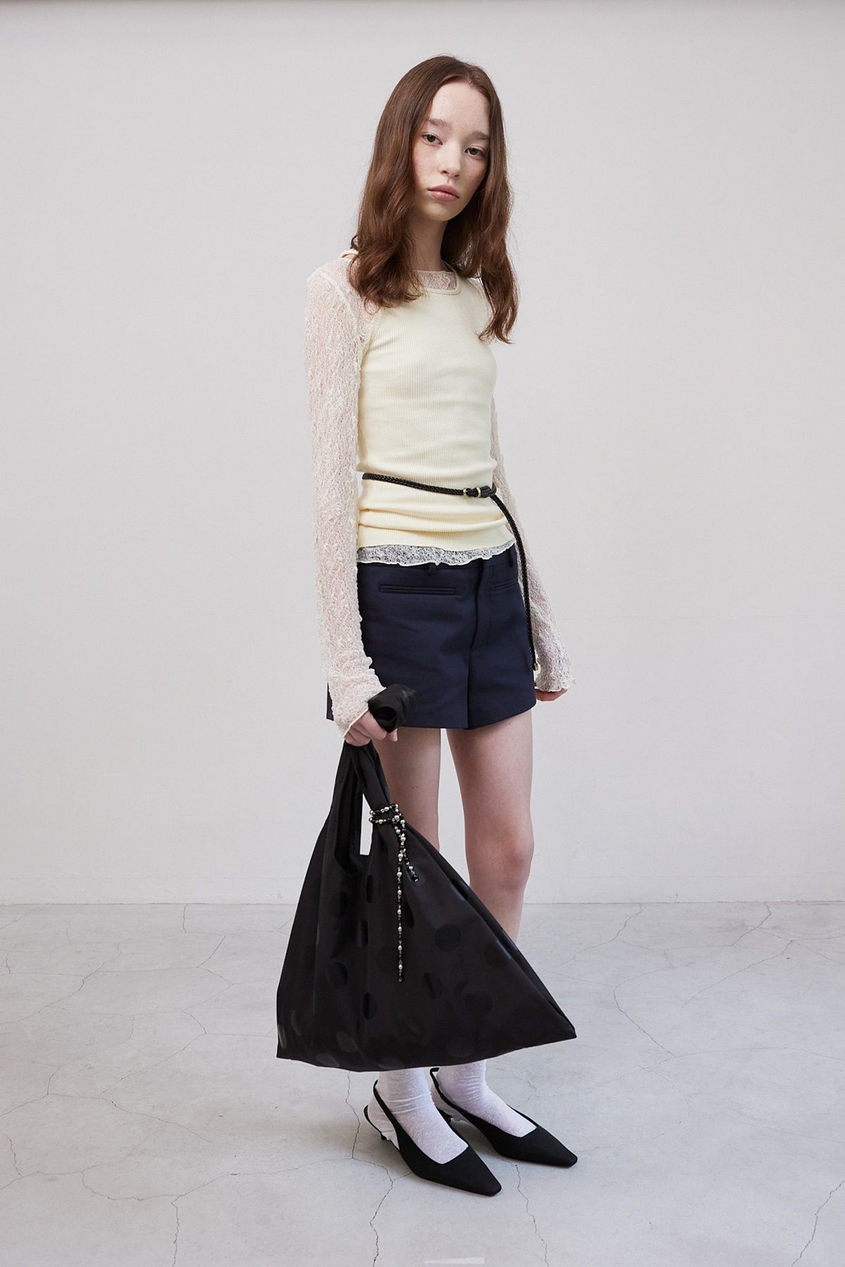 MUSINSA | FLOR Flower Market Bag - Black Dot
