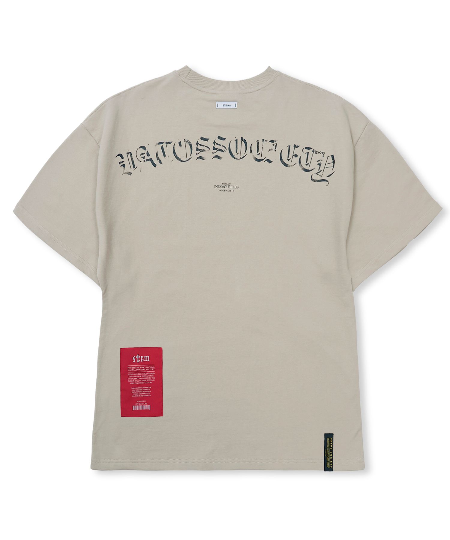 MUSINSA | STIGMA Infamous Semi-oversized T-shirts Beige