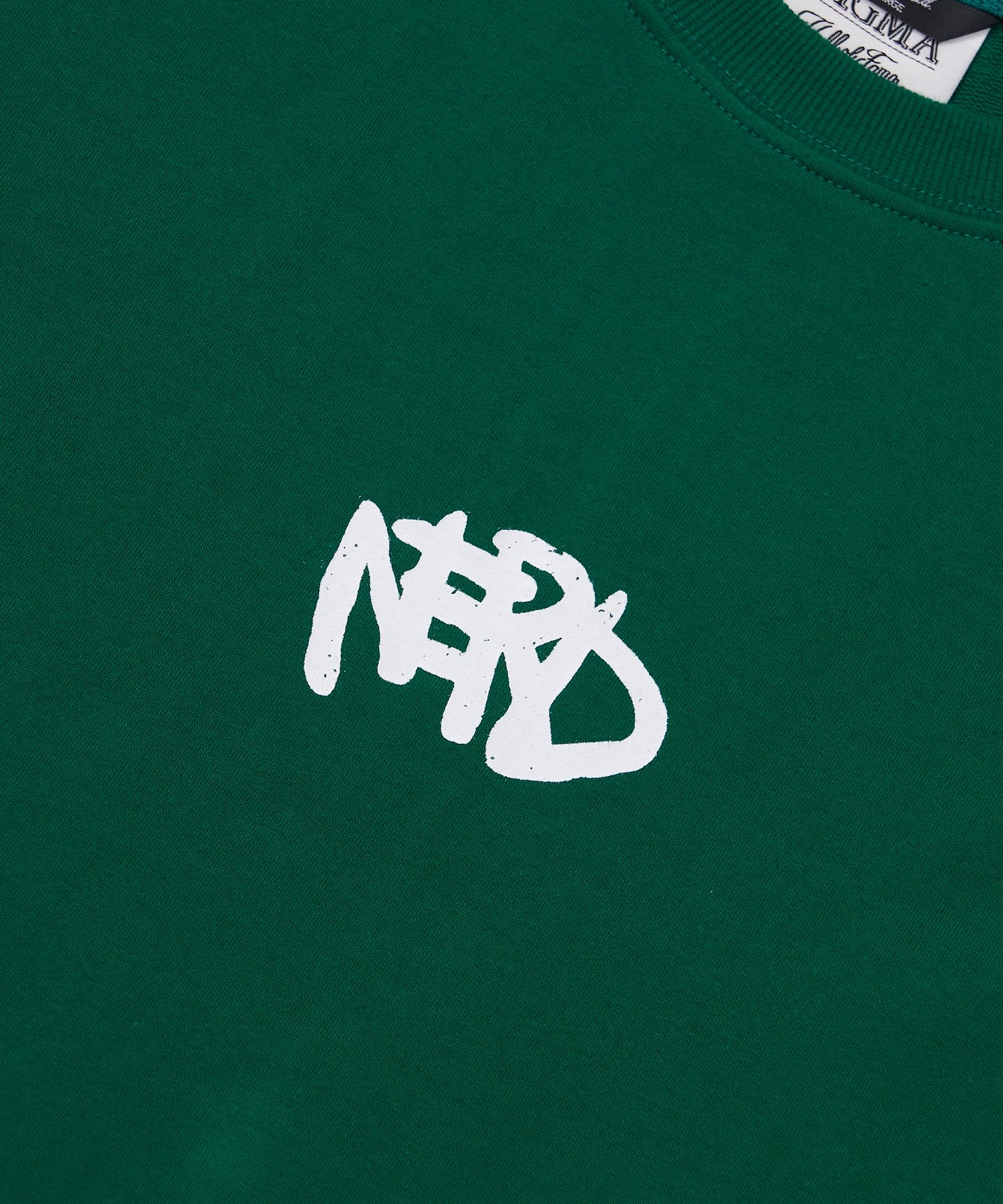 [ STIGMA ]★25SS★韓国人気★Nerd Semi-oversized T-shirts Nerd Semi-oversized T-shirts Green / White - STIGMA | 60