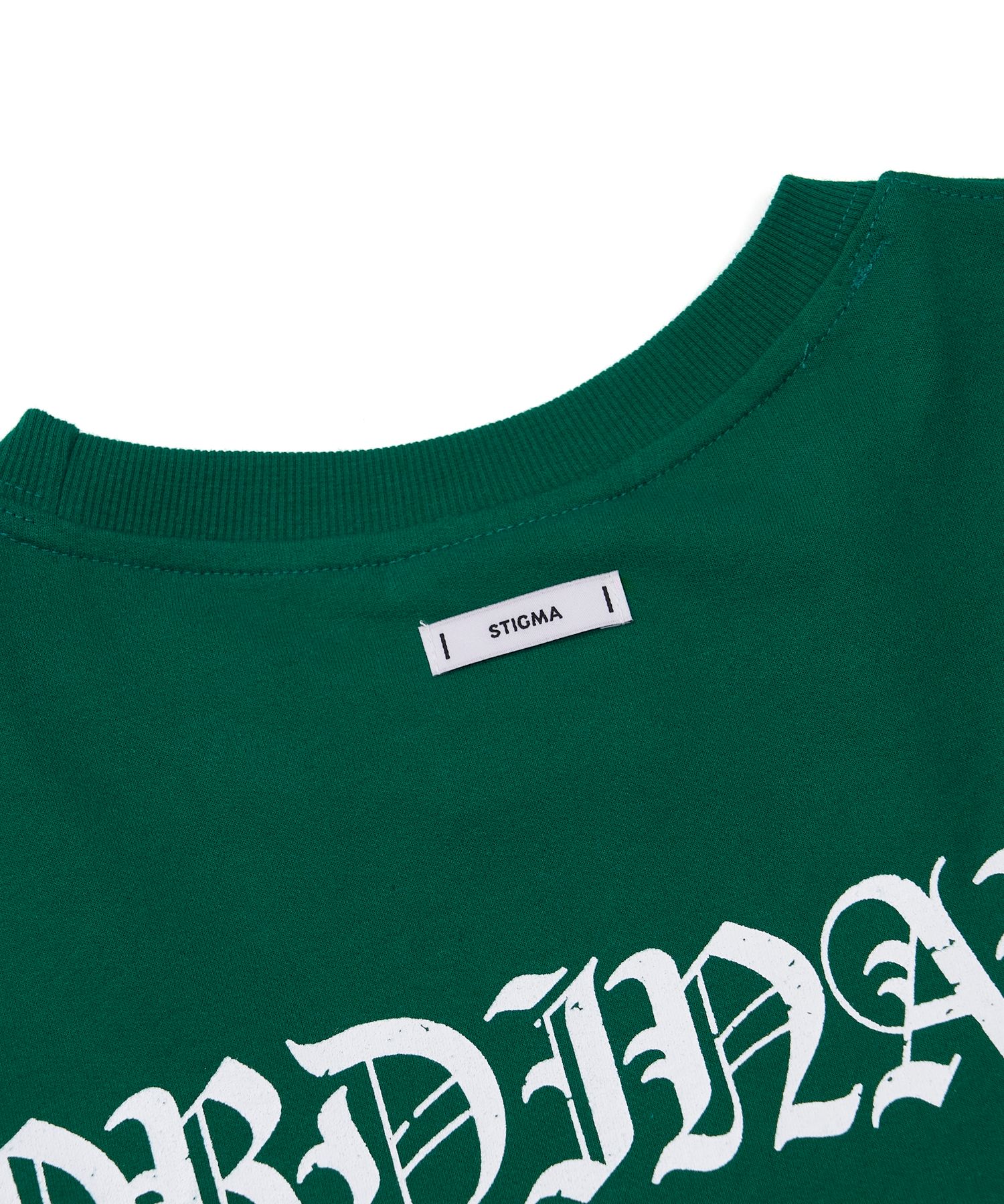 MUSINSA | STIGMA Nerd Semi-oversized T-shirts Green