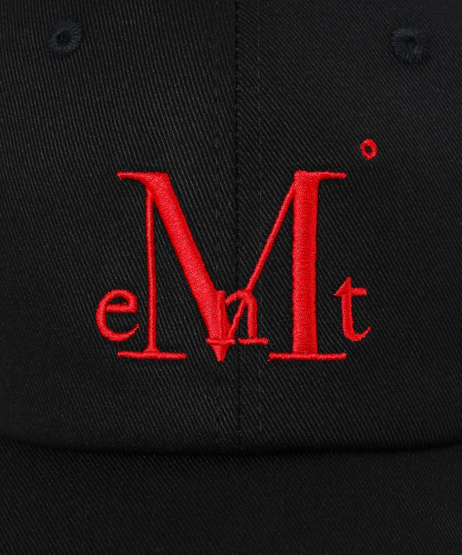 MUSINSA | MUCENT Signature Ball Cap (Black (Red Logo))