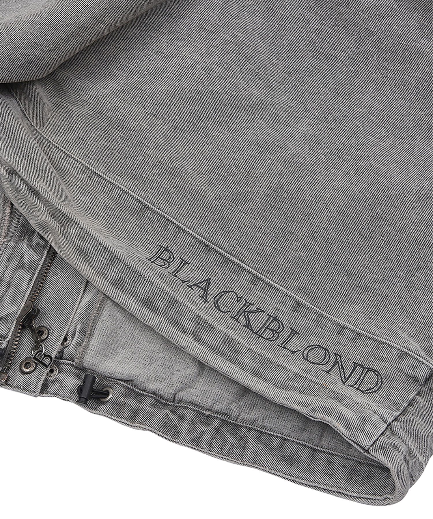 MUSINSA | BLACKBLOND Vivid Vintage Clash Hooded Denim Zip-Up