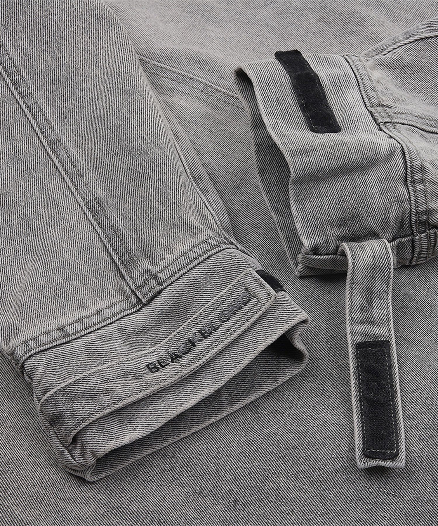 MUSINSA | BLACKBLOND Vivid Vintage Clash Hooded Denim Zip-Up