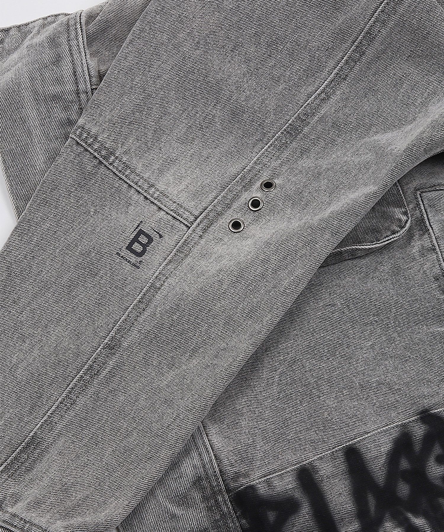 BLACKBLONDのBBD Vintage Clash Hooded Denim Zip-Up Jacket 블랙블론드 BLACKBLOND - BBD Vintage Clash Hood Denim Zip-up