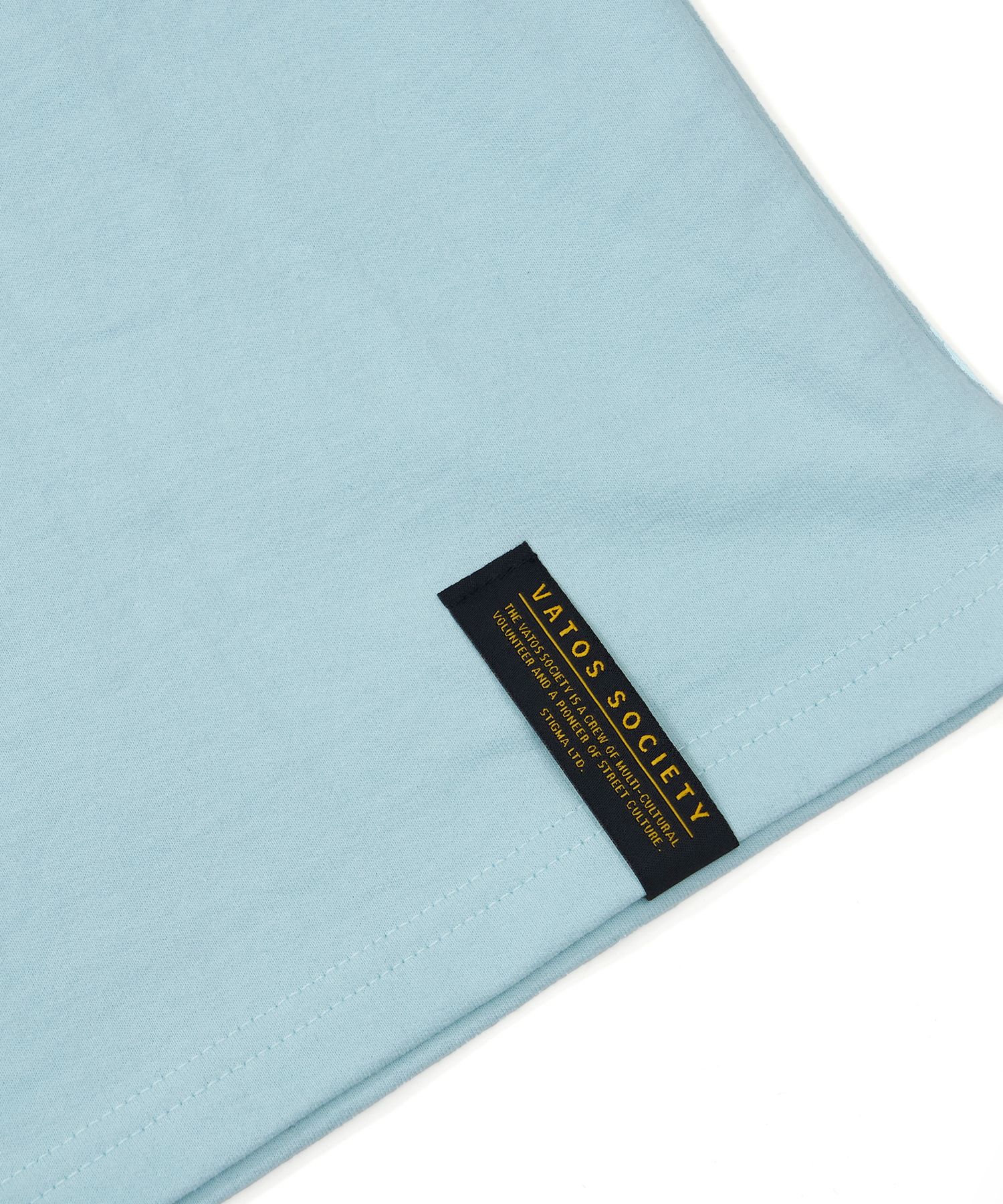 MUSINSA | STIGMA Pin Smile Semi-oversized T-shirts Sky Blue