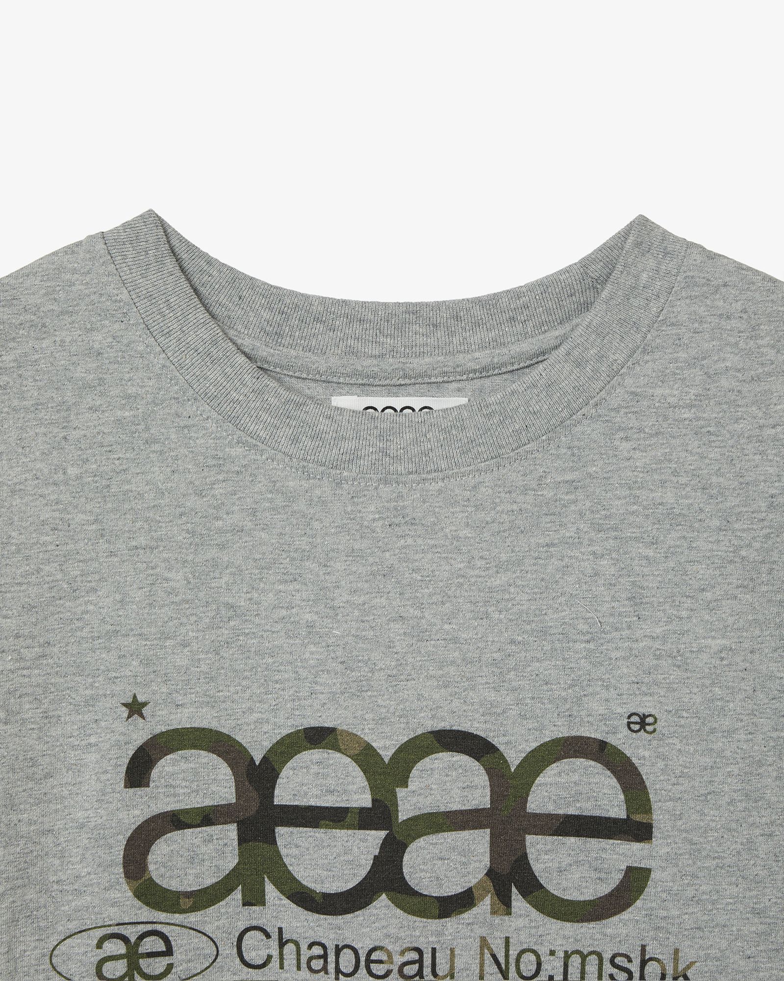 Tシャツ・カットソー AEAE STICKER TSHIRTS MELANGE GREY AE45SWTS006MNG MUSINSA | AEAE WEB LOGO T-SHIRTS [MELANGE GREY]