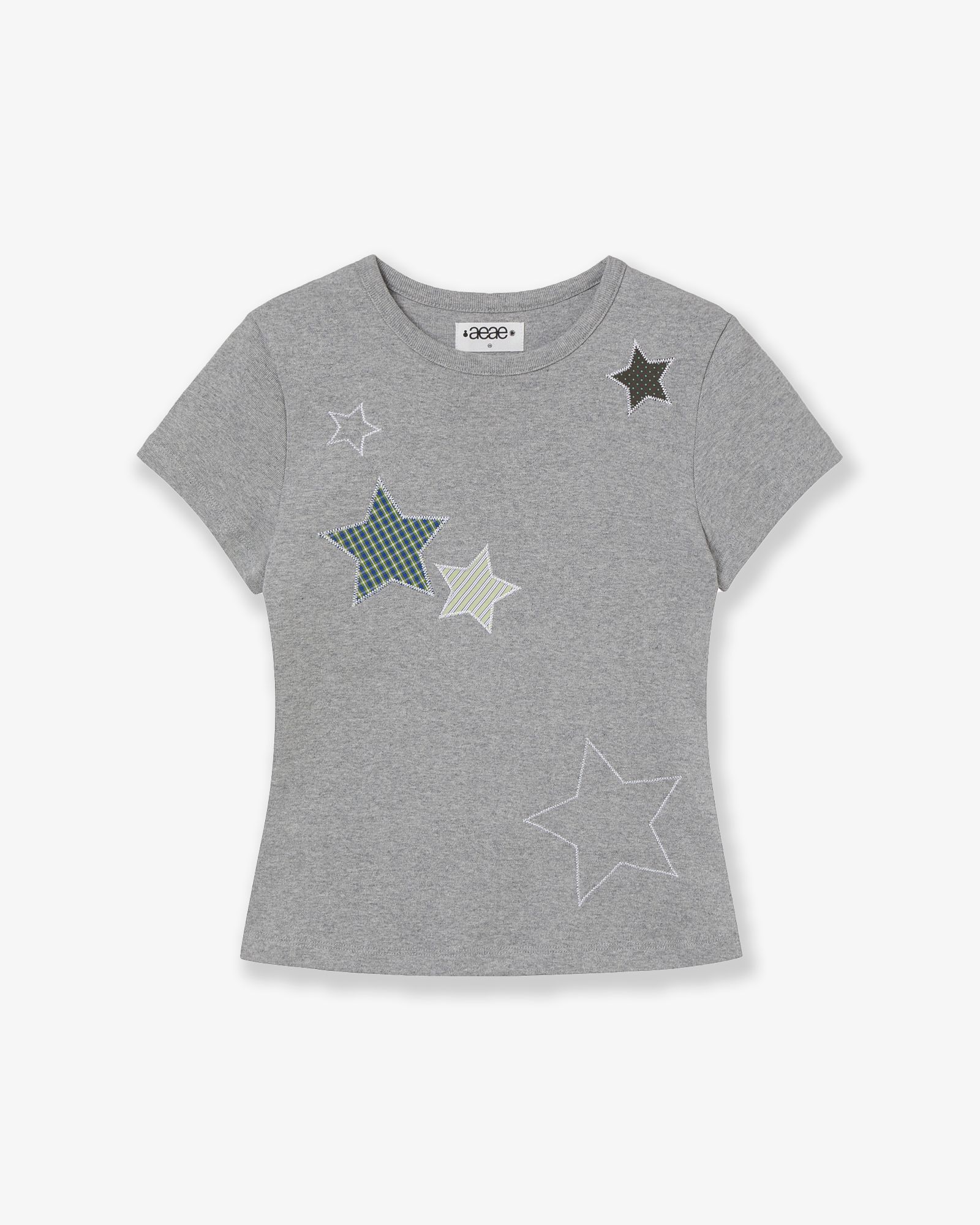 ◆25SS AEAE CHECK STAR TEE/2色◆ MUSINSA | AEAE CHECK STAR TEE [MELANGE GREY]