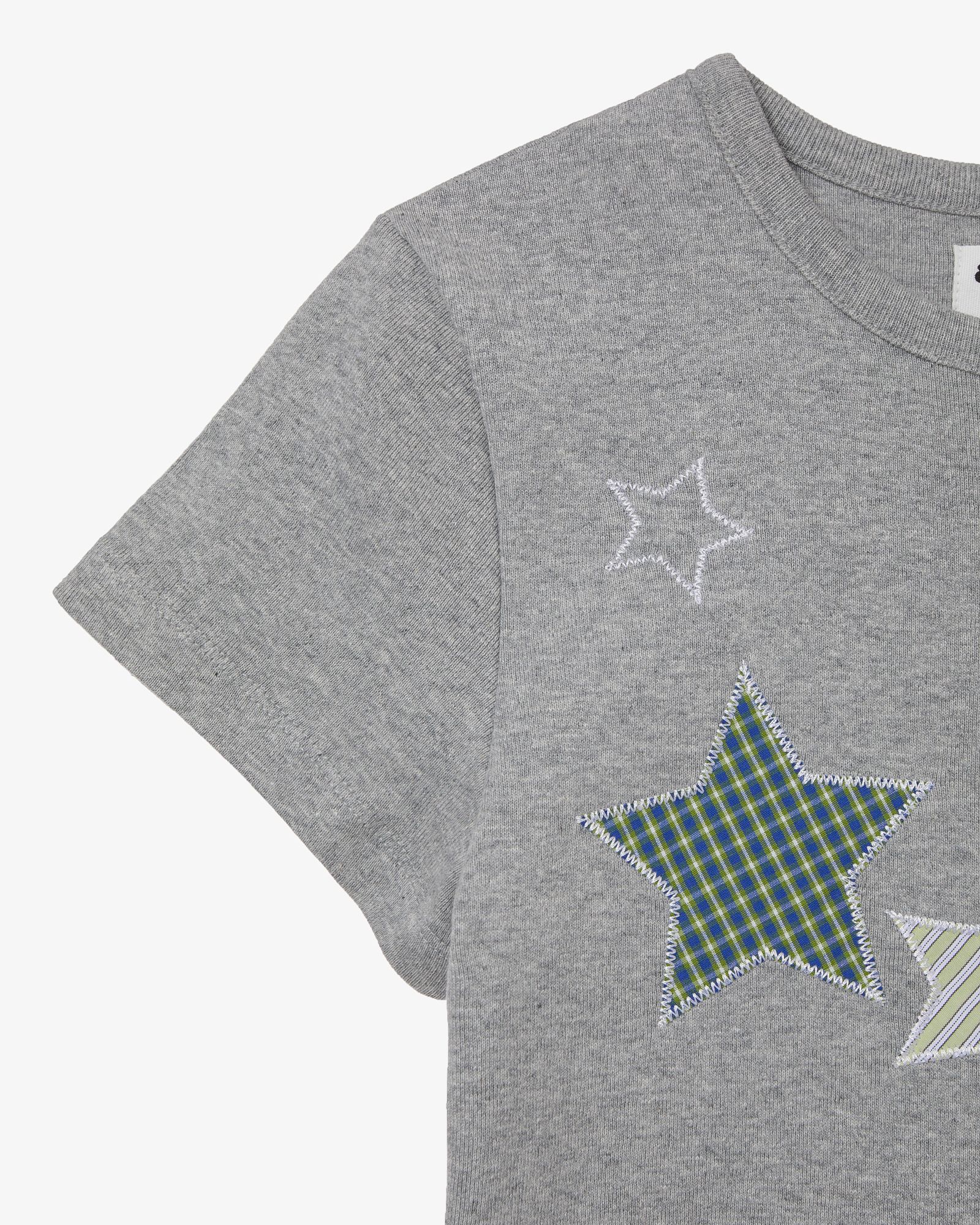 ★AEAE★ CHECK STAR TEE MELANGE GREY MUSINSA | AEAE CHECK STAR TEE [MELANGE GREY]