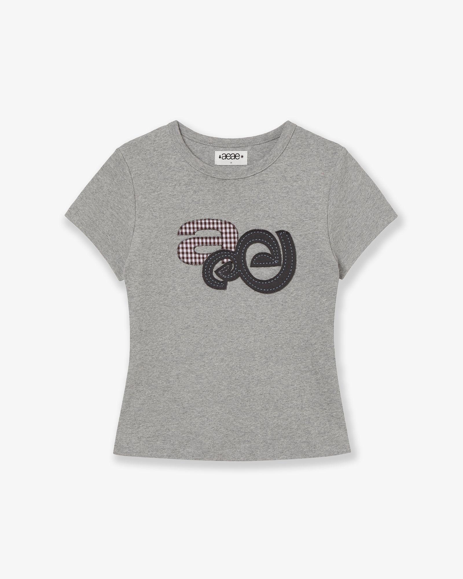 Tシャツ・カットソー AEAE APPLIQUE LOGO TEE MELANGE GREY AE45SWTS022MNG MUSINSA | AEAE APPLIQUE LOGO TEE [MELANGE GREY]