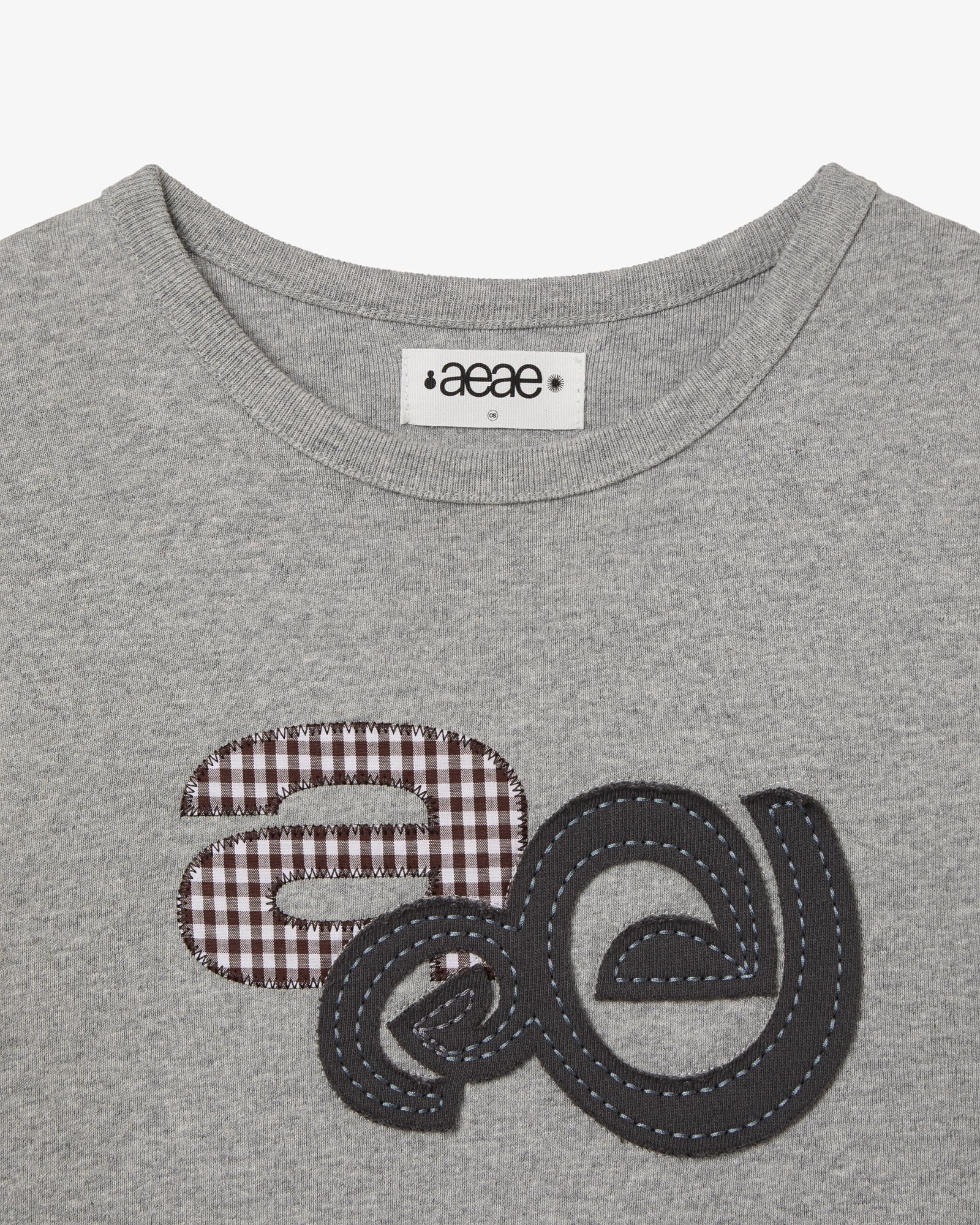【aeae】APPLIQUE LOGO TEE MUSINSA | AEAE APPLIQUE LOGO TEE [MELANGE GREY]