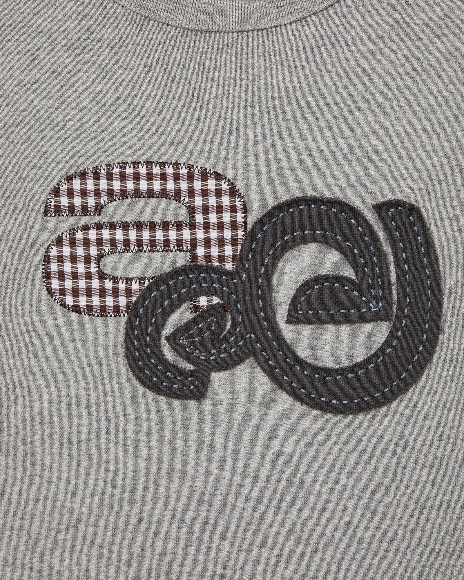 MUSINSA | AEAE APPLIQUE LOGO TEE [MELANGE GREY]