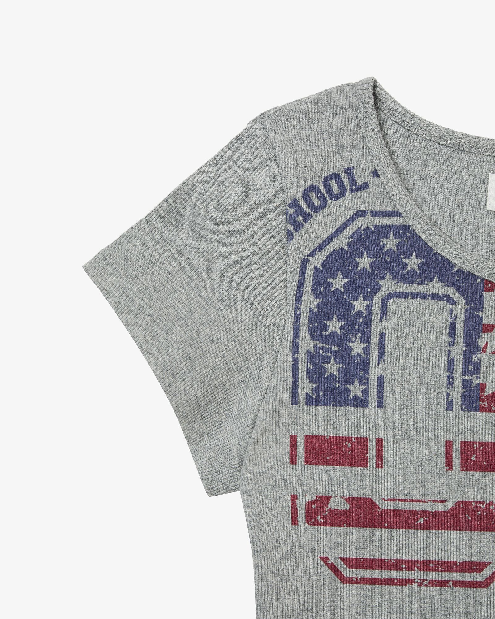 ★2025SS新作★aeae★USA BANNER HENLY NECK TEE MUSINSA公式 | AEAE USA BANNER HENLY NECK TEE [MELANGE GREY]