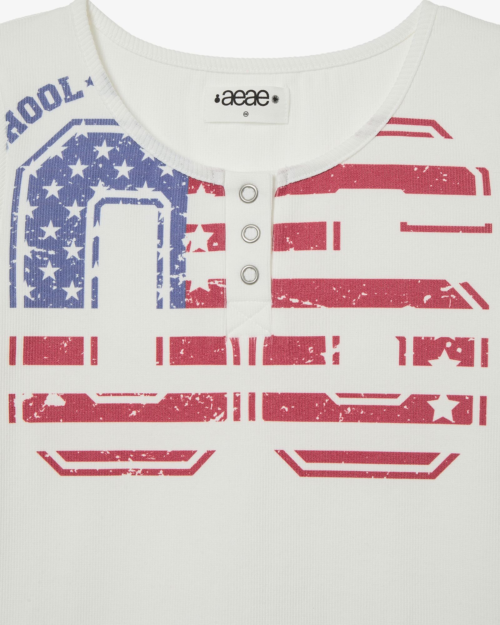 Tシャツ・カットソー AEAE AUSA BANNER HENLY NECK TEE 5BJH1107 MUSINSA | AEAE USA BANNER HENLY NECK TEE [WHITE]