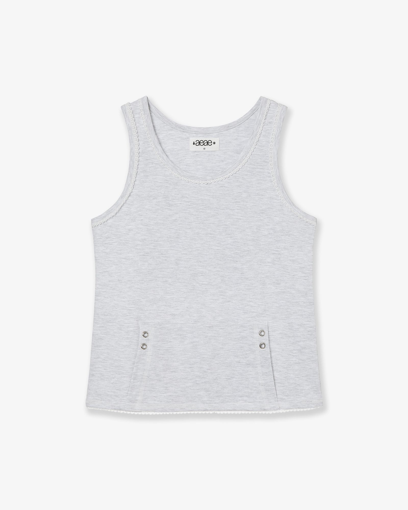 AEAE■LACE POCKET SLEEVELESS■送料込 MUSINSA公式 | AEAE LACE POCKET SLEEVELESS [LIGHT GREY]