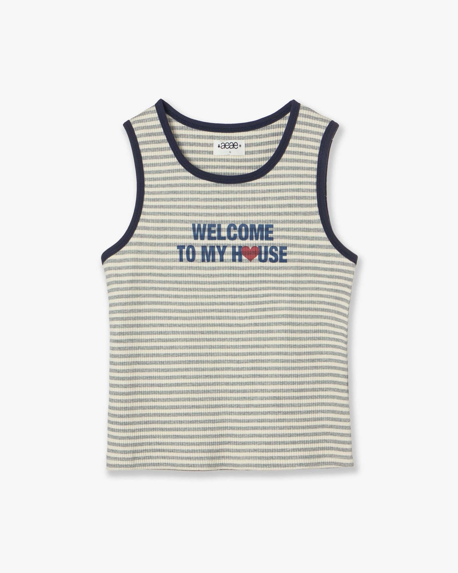 Tシャツ・カットソー AEAE WELCOME TO MY HOUSE SLEEVELESS MELANGE GREY AE45SWSL002 MUSINSA公式 | AEAE WELCOME TO MY HOUSE SLEEVELESS [MELANGE GREY]