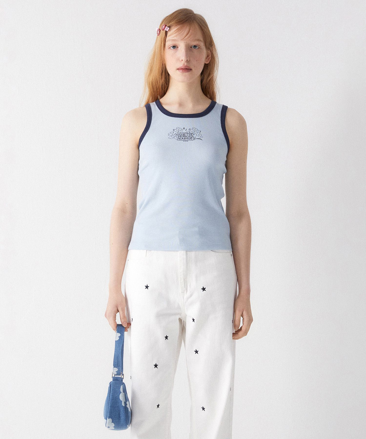 MUSINSA | DAISY SYNDROME DAISY x MARITHE DENIM SHOULDER BAG blue