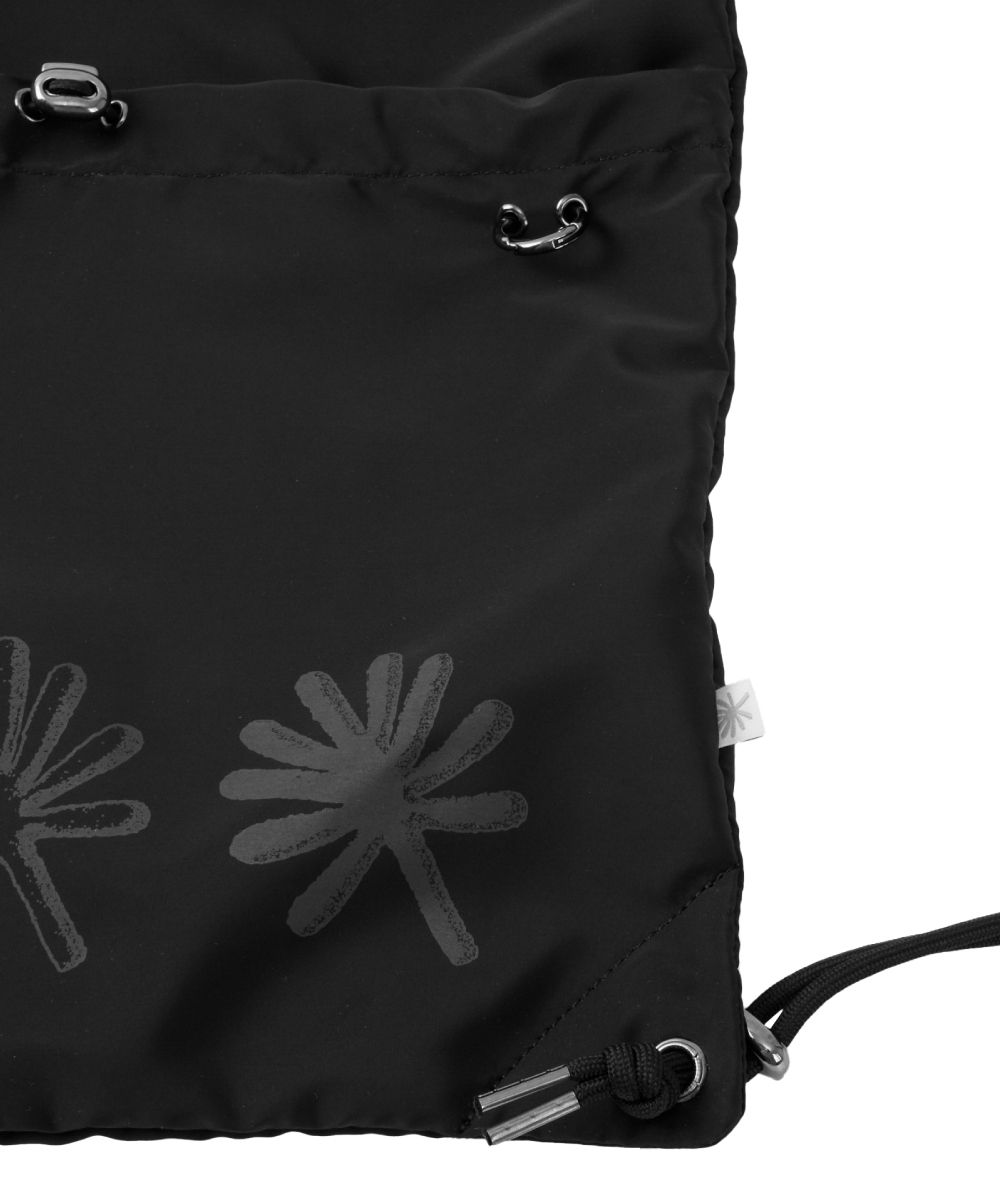 MUSINSA | DANDEL DD layer symbol gym sack string bag (BLACK)