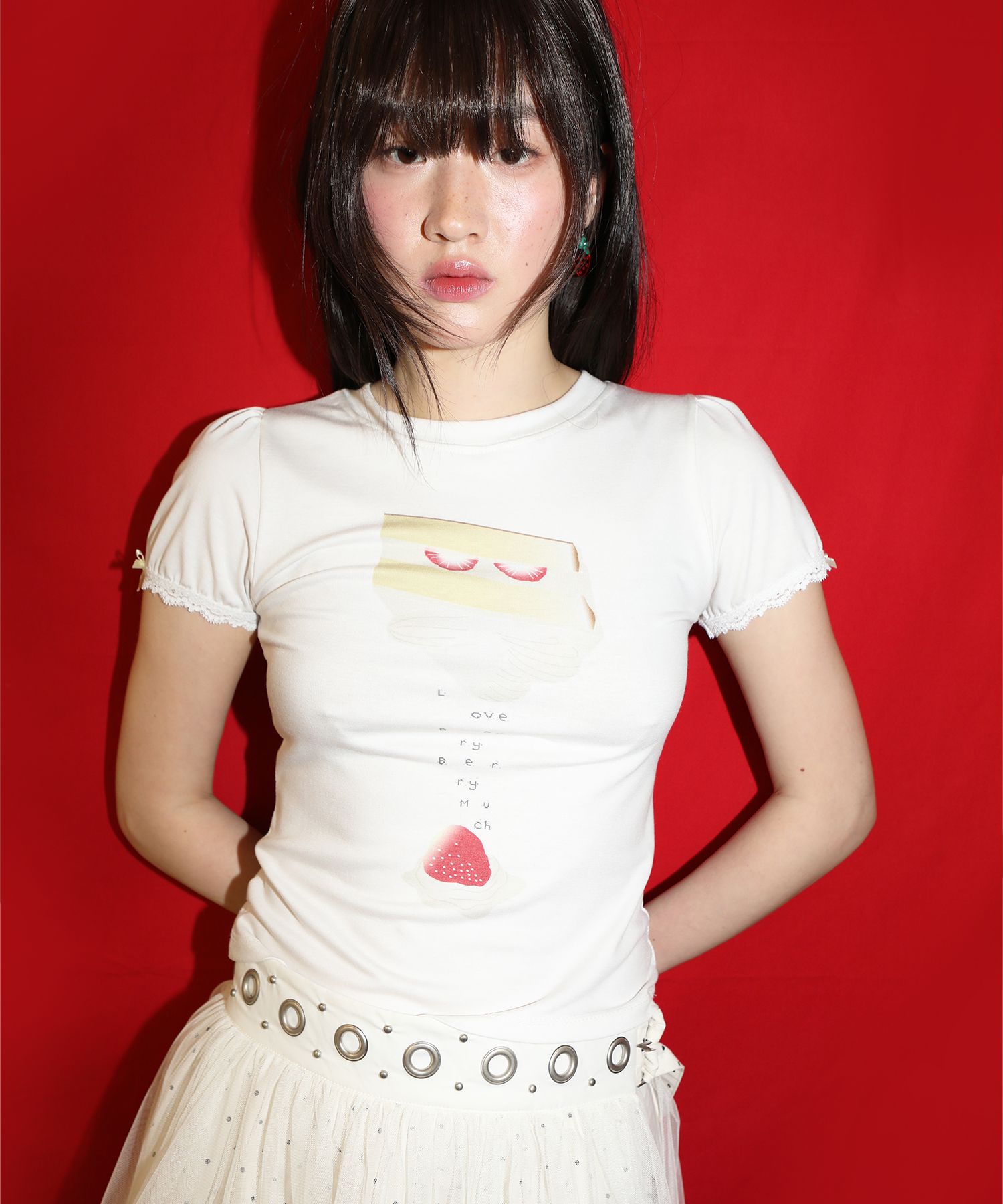 ★NOFFICIALNOFFICE★ SWEET LACE PRINTED CAKE TOP MUSINSA公式 | NOFFICIALNOFFICE Sweet Lace Print Cake Top Ivory