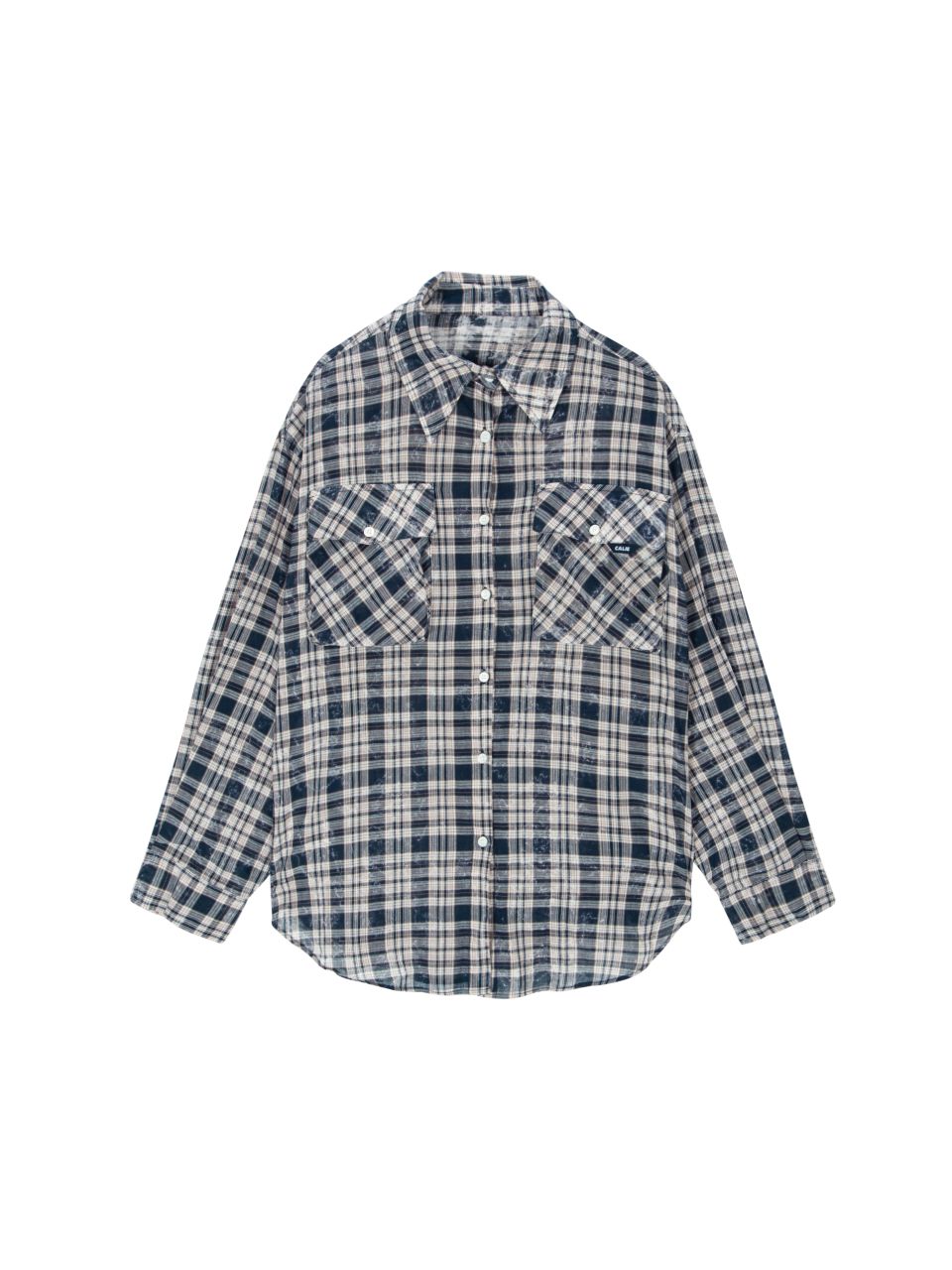 【as if calie】24FW DIRTYWASHING OVERFIT CHECK SHIRT asif CALIE | asif Calie 𝗗𝗜𝗥𝗧𝗬𝗪𝗔𝗦𝗛𝗜𝗡𝗚