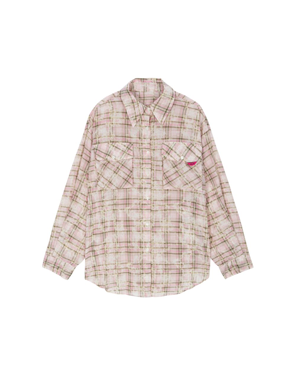 【as if calie】24FW DIRTYWASHING OVERFIT CHECK SHIRT MUSINSA | ASIF CALIE DIRTYWASHING OVERFIT CHECK SHIRT PINK